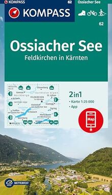 KOMPASS Wanderkarte 62 Ossiacher See, Feldkirchen in Kärnten 1:25.000: Wanderkarte mit Aktiv Guide, Radwegen und Loipen.