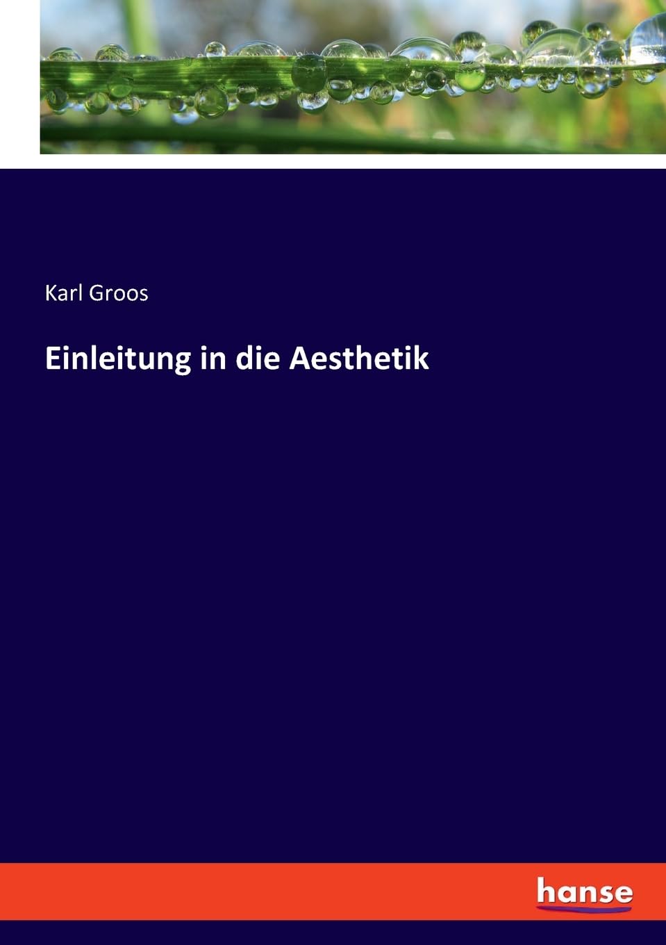 Einleitung in die Aesthetik: DE