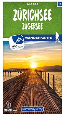 Zürichsee - Zugersee 13 Wanderkarte 1:40 000 matt laminiert (Kümmerly+Frey Wanderkarten)
