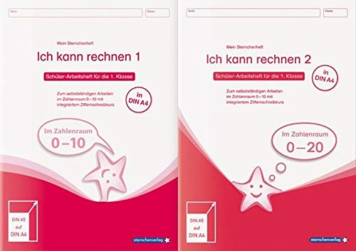 Ich kann rechnen 1 und 2 - Ausgabe in A4 - Schülerarbeitshefte für die 1. Klasse: Meine Sternchenhefte Mathematik zum selbstständigen Arbeiten im Kombi (Mein Sternchenheft)
