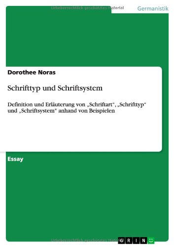 Schrifttyp und Schriftsystem: Definition und Erläuterung von Schriftart, Schrifttyp und Schriftsystem anhand von Beispielen