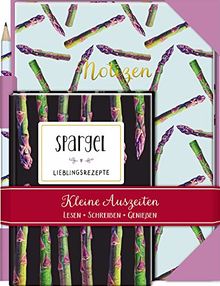 Kleine Auszeiten: Spargel: Buch mit Notizheft und Bleistift