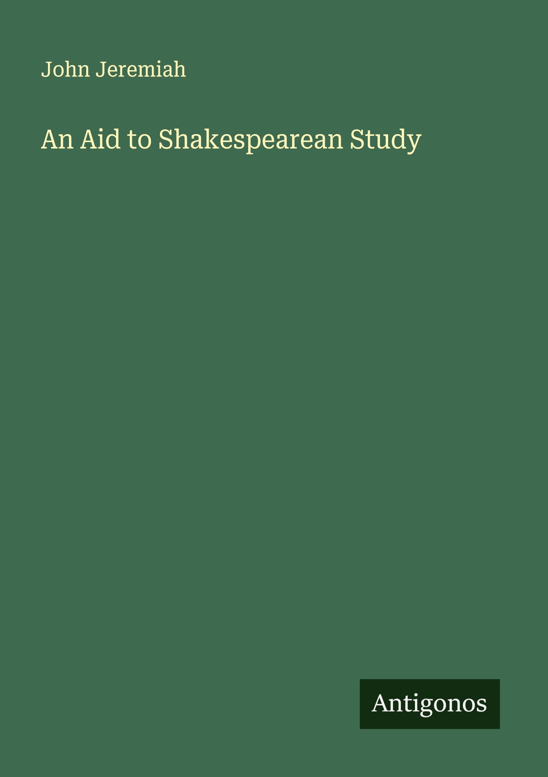 An Aid to Shakespearean Study
