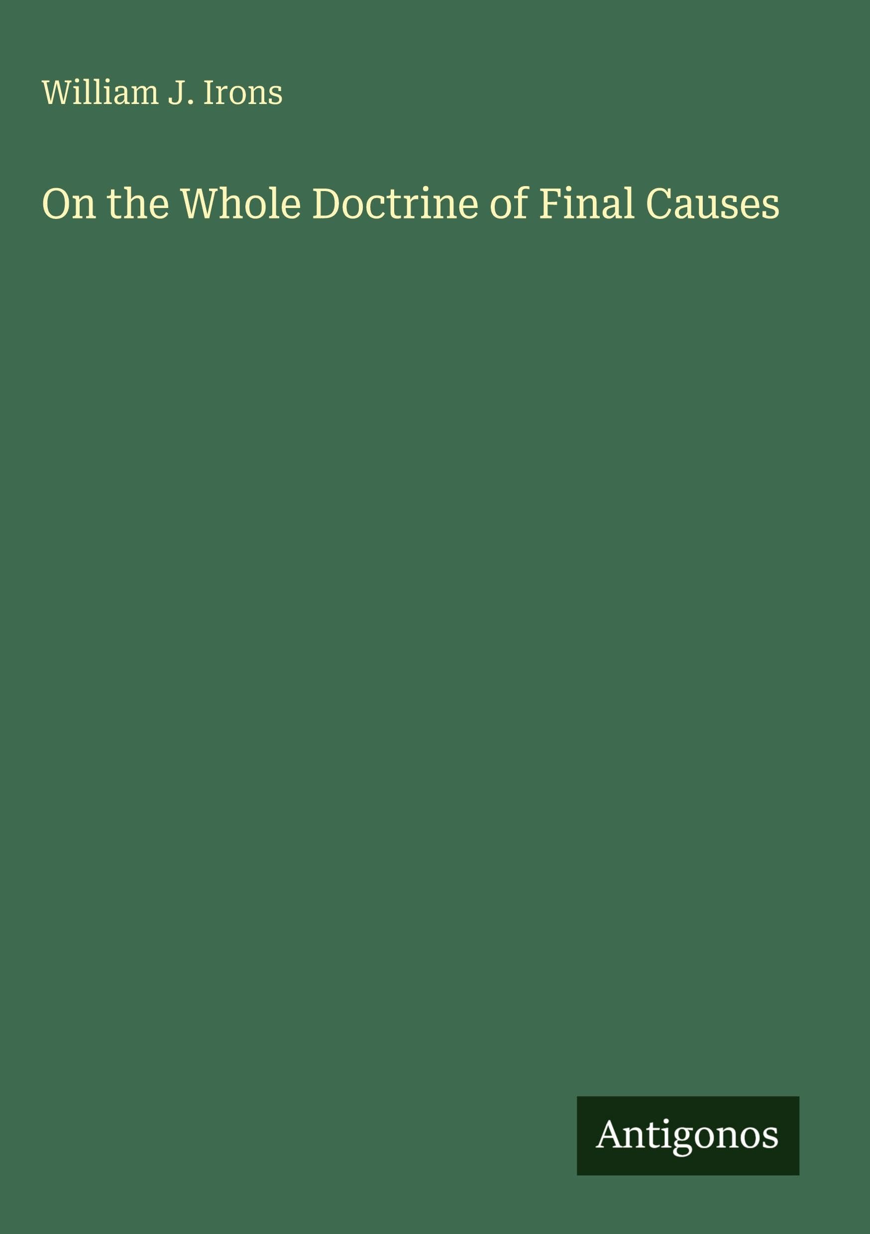 On the Whole Doctrine of Final Causes