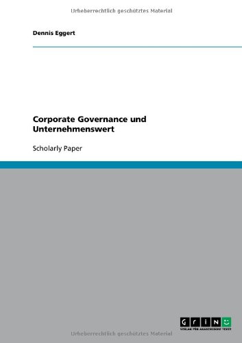 Corporate Governance und Unternehmenswert