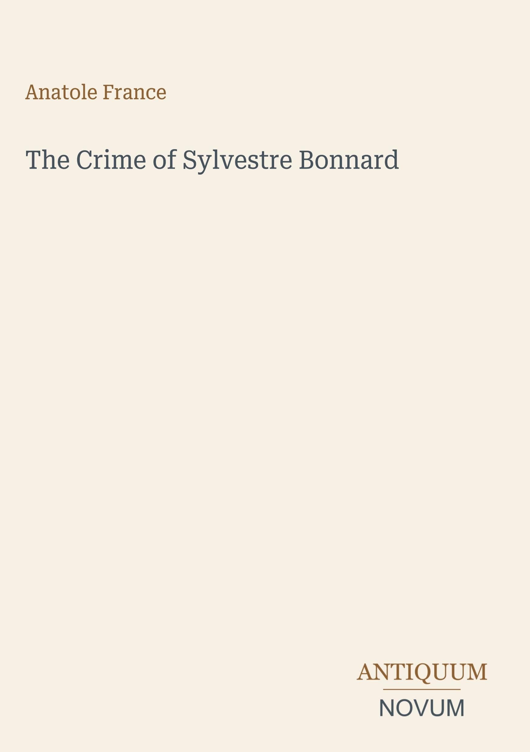 The Crime of Sylvestre Bonnard