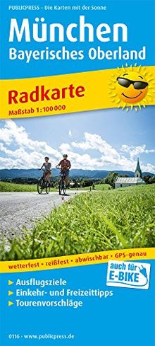 München - Bayerisches Oberland: Radkarte mit Ausflugszielen, Einkehr- & Freizeittipps, wetterfest, reissfest, abwischbar, GPS-genau. 1:100000 (Radkarte / RK)