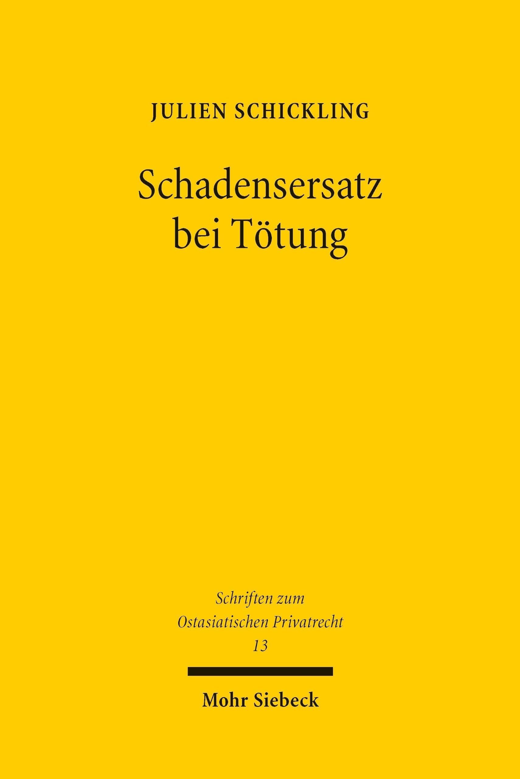 Schadensersatz bei Tötung - Neuware
