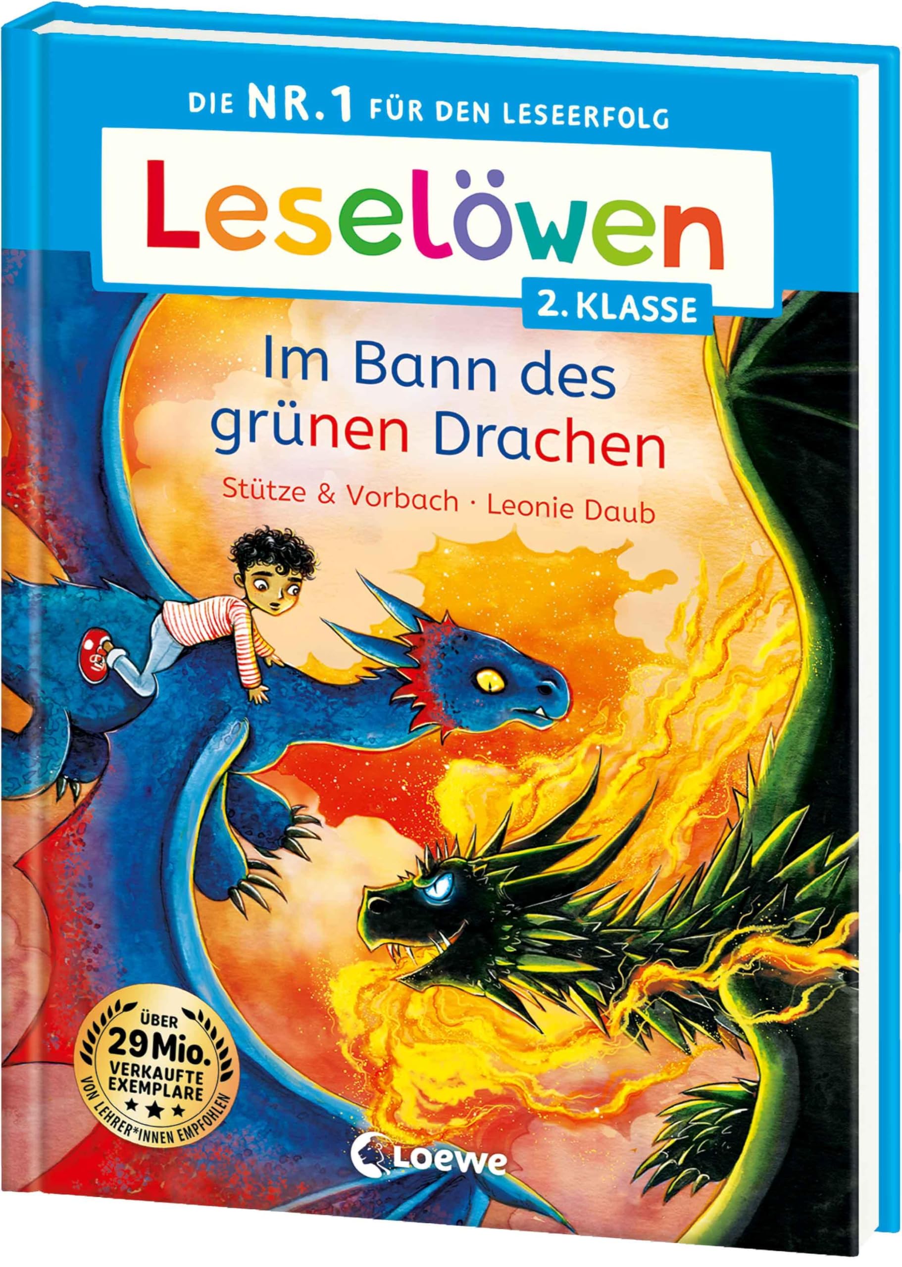 Leselöwen 2. Klasse - Im Bann des grünen Drachen: Die Nr. 1 für den Leseerfolg - Mit Leselernschrift ABeZeh - Erstlesebuch für Kinder ab 7 Jahren