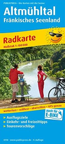 Altmühltal - Fränkisches Seenland: Radkarte mit Ausflugszielen, Einkehr- & Freizeittipps, wetterfest, reissfest, abwischbar, GPS-genau. 1:100000 (Radkarte / RK)