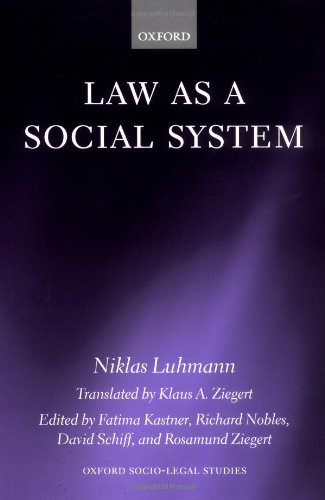 Law as a Social System (Oxford Socio-Legal Studies)