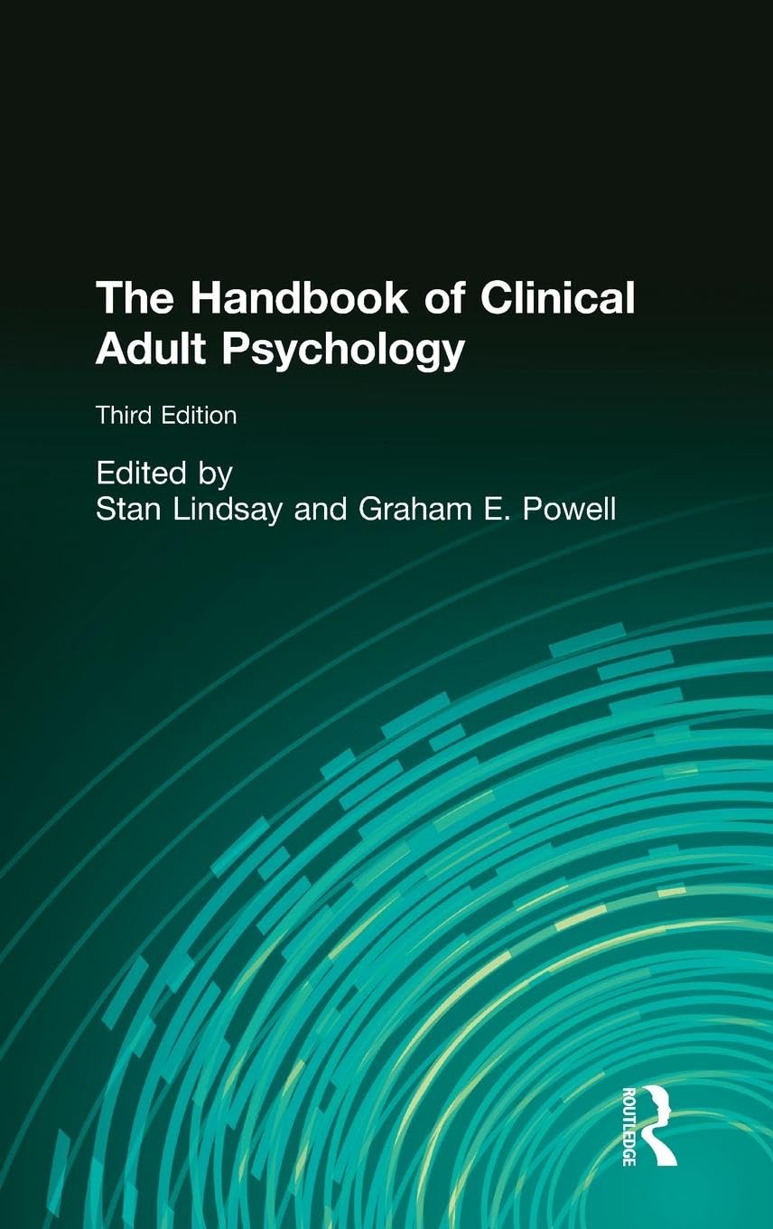 The Handbook of Clinical Adult Psychology