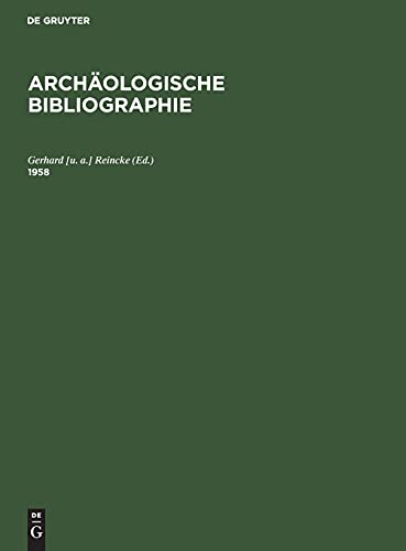 1958: Beilage zum Jahrbuch des Deutschen Archäologischen Instituts Band 74 (1959) (Archäologische Bibliographie)