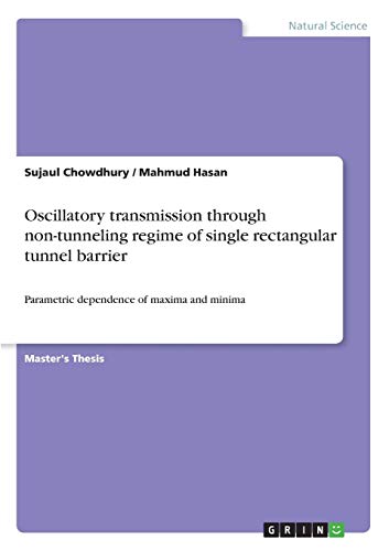 Oscillatory transmission through non-tunneling regime of single rectangular tunnel barrier: Parametric dependence of maxima and minima