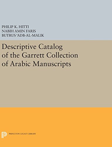 Descriptive Catalogue of the Garrett Collection: (Persian, Turkish, Indic) (Princeton Legacy Library)