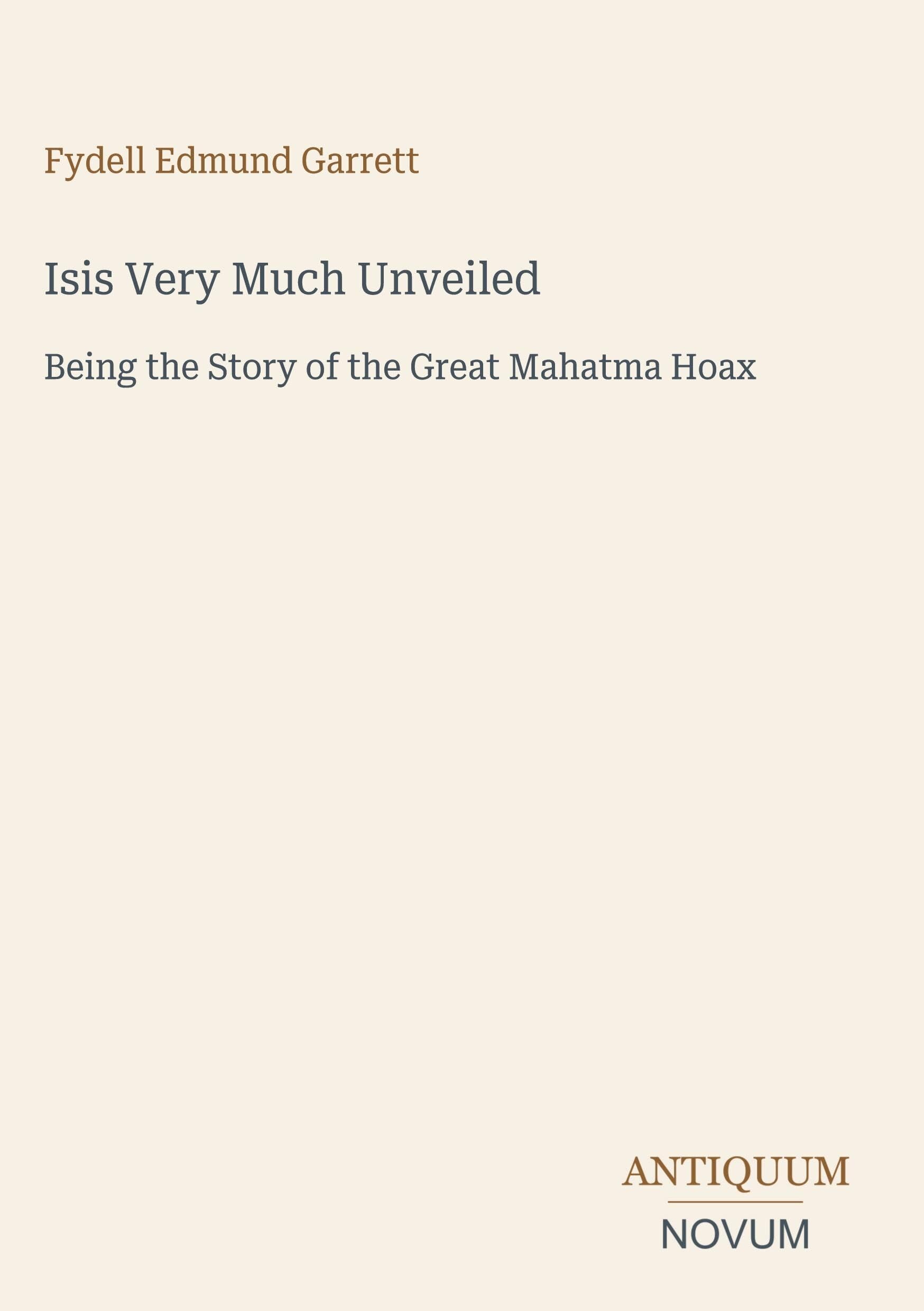 Isis Very Much Unveiled