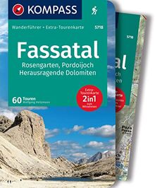 KOMPASS Wanderführer 5718 Fassatal, Rosengarten, 60 Touren: Wanderführer mit Extra-Tourenkarte 1:50.000, GPX-Daten zum Download