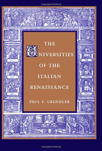 The Universities of the Italian Renaissance