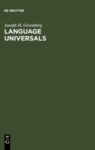 Language Universals: With Special Reference to Feature Hierarchies
