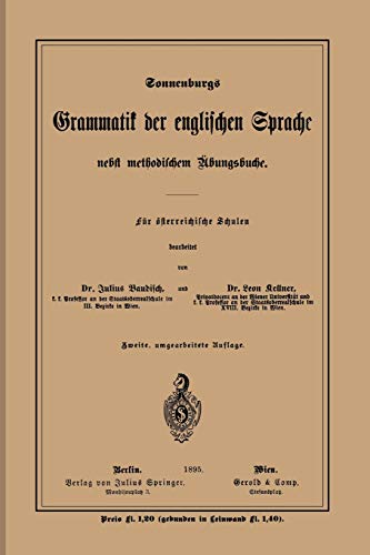 Grammatik der englischen Sprache: nebst methodischem Übungsbuche