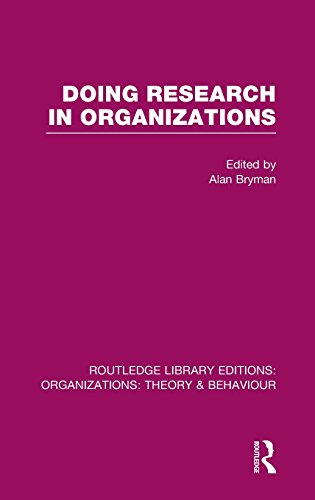 Doing Research in Organizations (Rle: Organizations) (Routledge Library Editions: Organizations: Theory & Behaviour, Band 4)