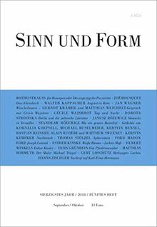 Sinn und Form 5/2018