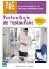 Technologie de restaurant 1re, Tle Bac Pro CSR - Pochette élève