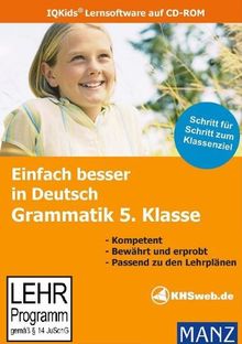 Einfach besser in Deutsch: Grammatik 5. Klasse