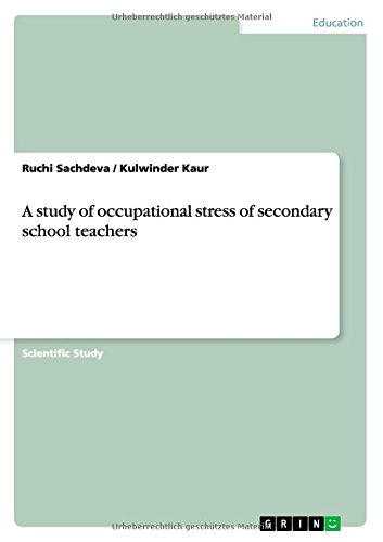 A study of occupational stress of secondary school teachers