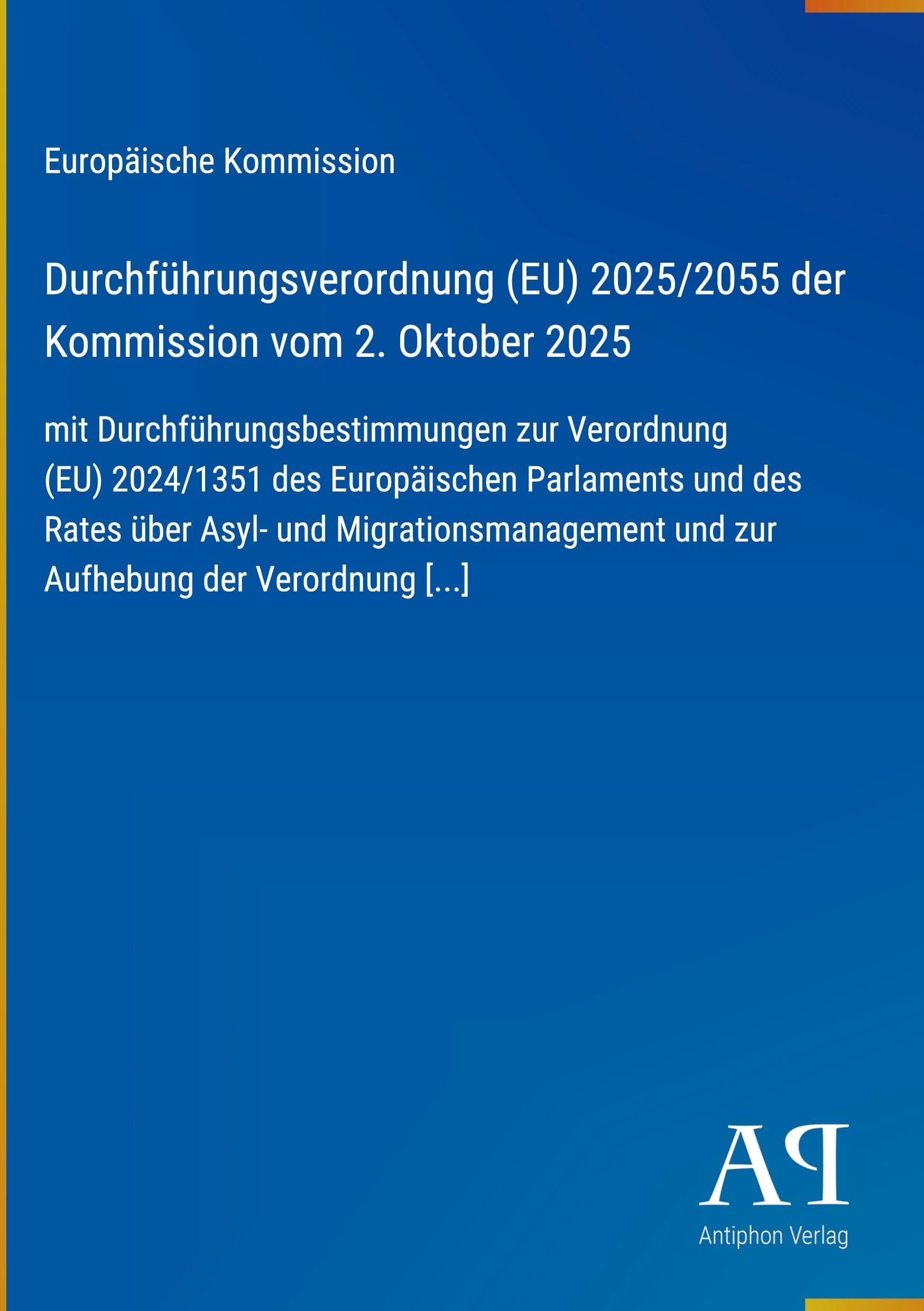 Durchführungsverordnung (EU) 2025/2055 der Kommission vom 2. Oktober 2025