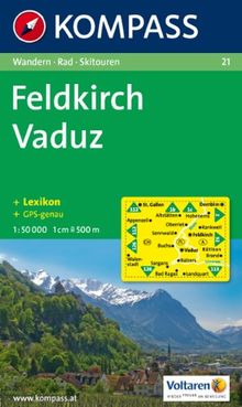 Feldkirch, Vaduz: Wandern / Rad / Skitouren. 1:50.000