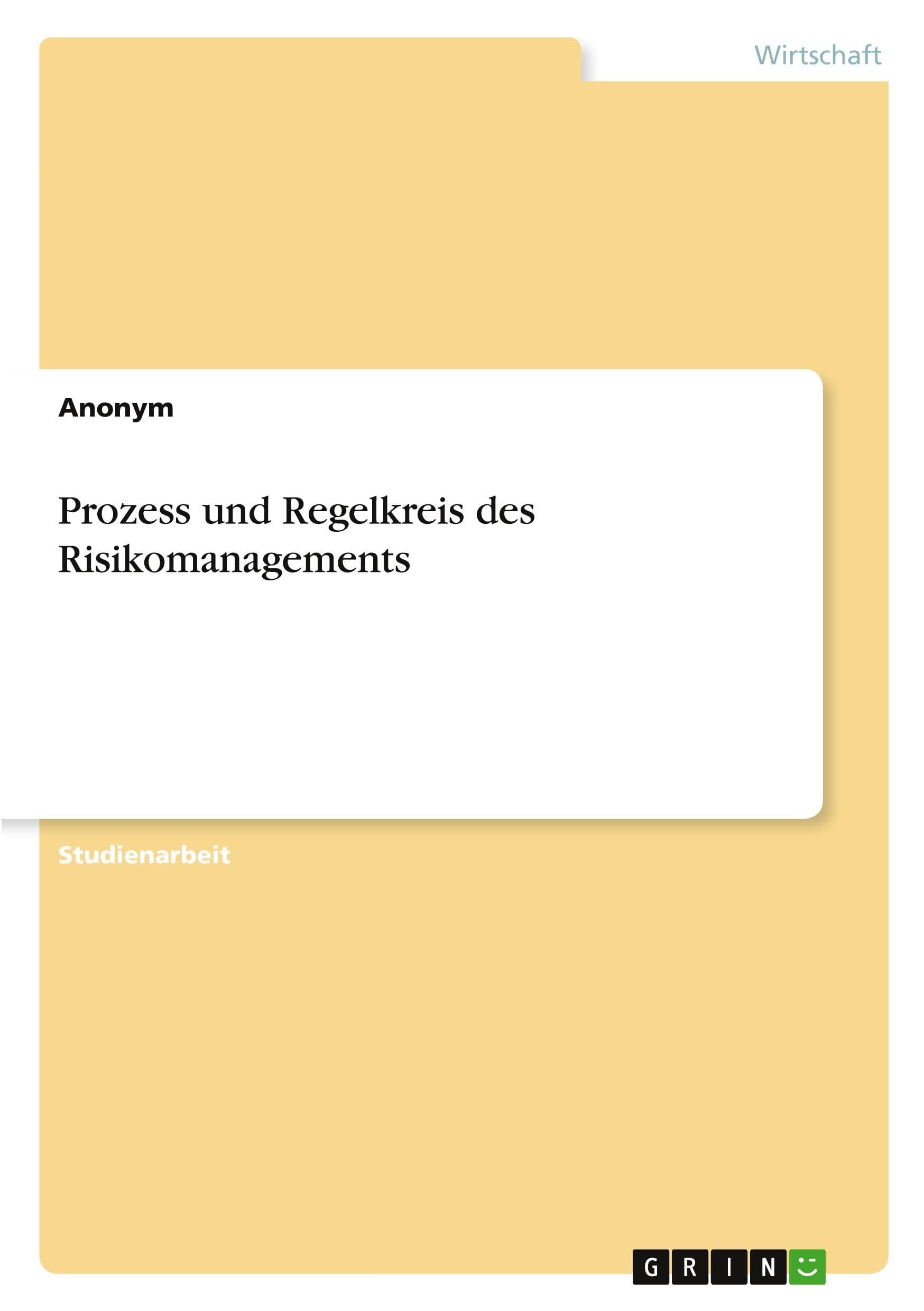 Prozess und Regelkreis des Risikomanagements