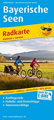 Bayerische Seen: Radkarte mit Ausflugszielen, Einkehr- & Freizeittipps, wetterfest, reissfest, abwischbar, GPS-genau. 1:100000 (Radkarte/RK)