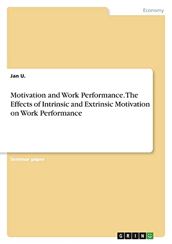 Motivation and Work Performance. The Effects of Intrinsic and Extrinsic Motivation on Work Performance