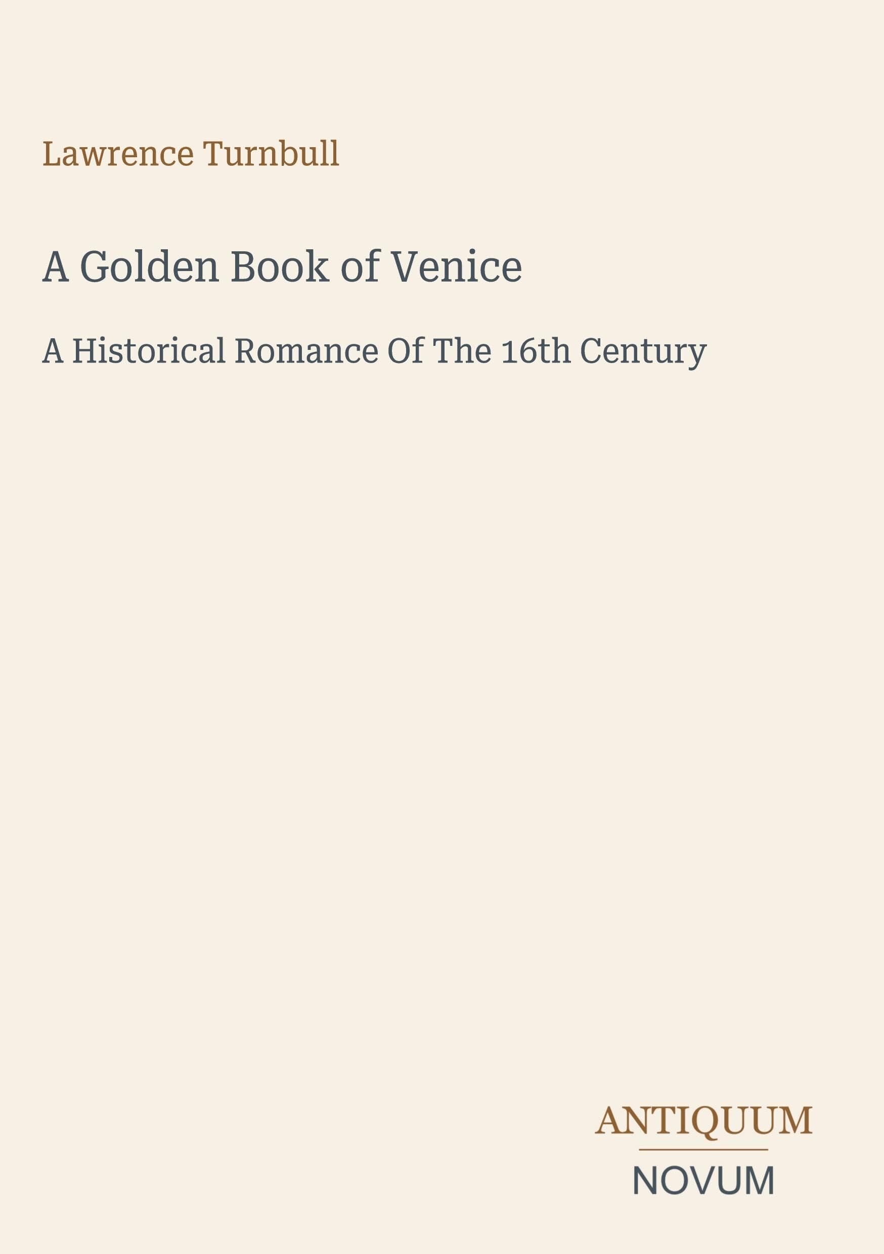 A Golden Book of Venice