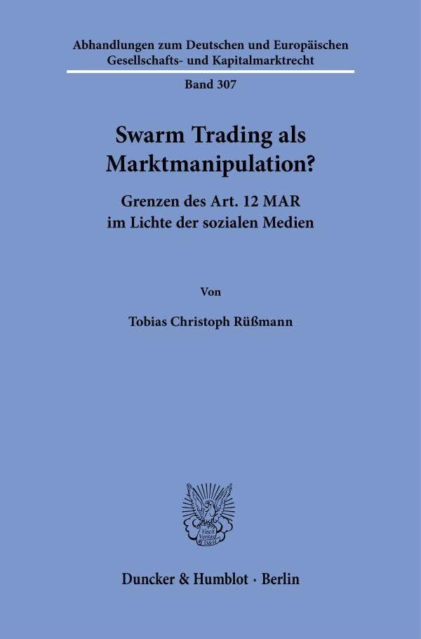 Swarm Trading als Marktmanipulation?
