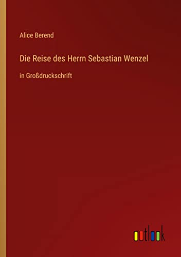 Die Reise des Herrn Sebastian Wenzel: in Großdruckschrift