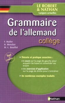 Grammaire de l'allemand : collège