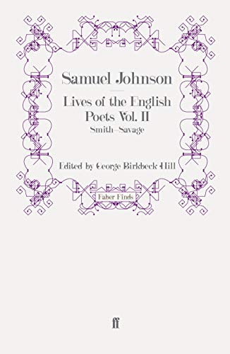Lives of the English Poets Vol. II: Smith-Savage