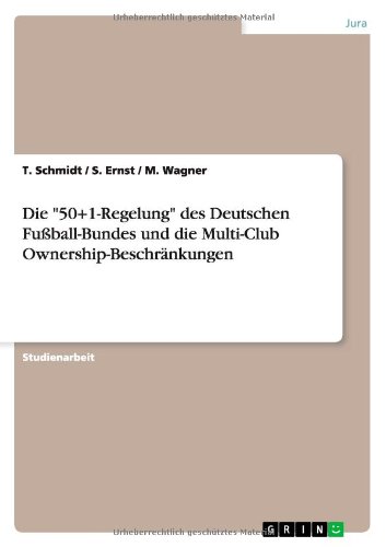 Die 50+1-Regelung des Deutschen Fußball-Bundes und die Multi-Club Ownership-Beschränkungen