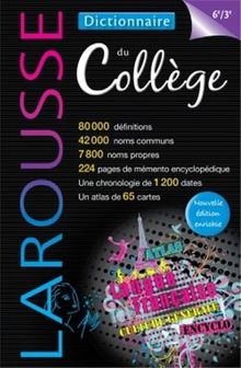 Dictionnaire du collège : 6e-3e