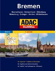 ADAC StadtAtlas Bremen mit Bremerhaven, Delmenhorst, Oldenburg, Rotenburg, Sulin: Bremerhaven, Delmenhorst, Oldenburg, Rotenburg, Sulingen, Verden, ... CityPilot und Ausflugskarten. GPS-genau