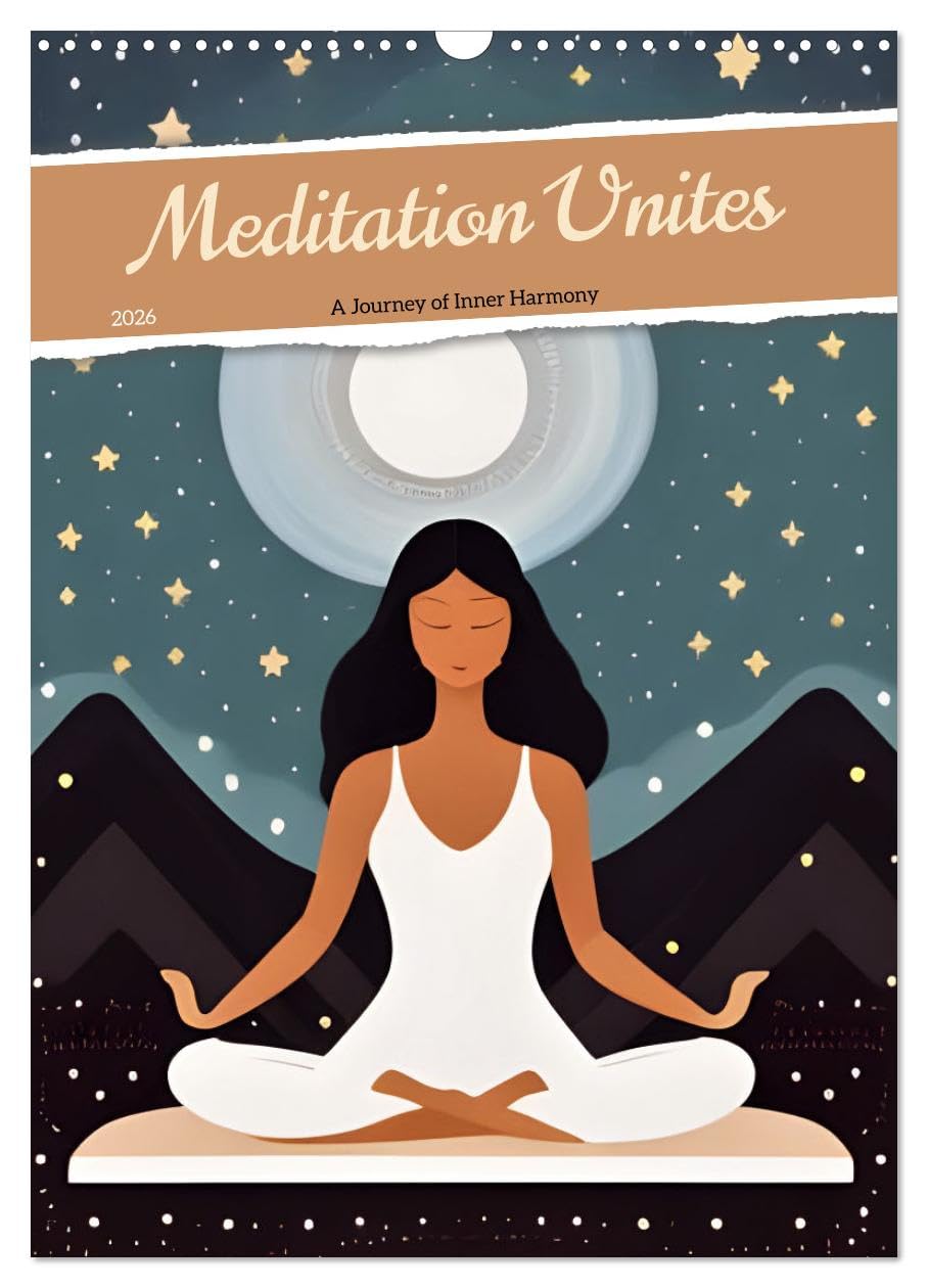 Meditation Unites (Wall Calendar 2026 DIN A3 portrait), CALVENDO 12 Month Wall Calendar: A Journey of Inner Harmony