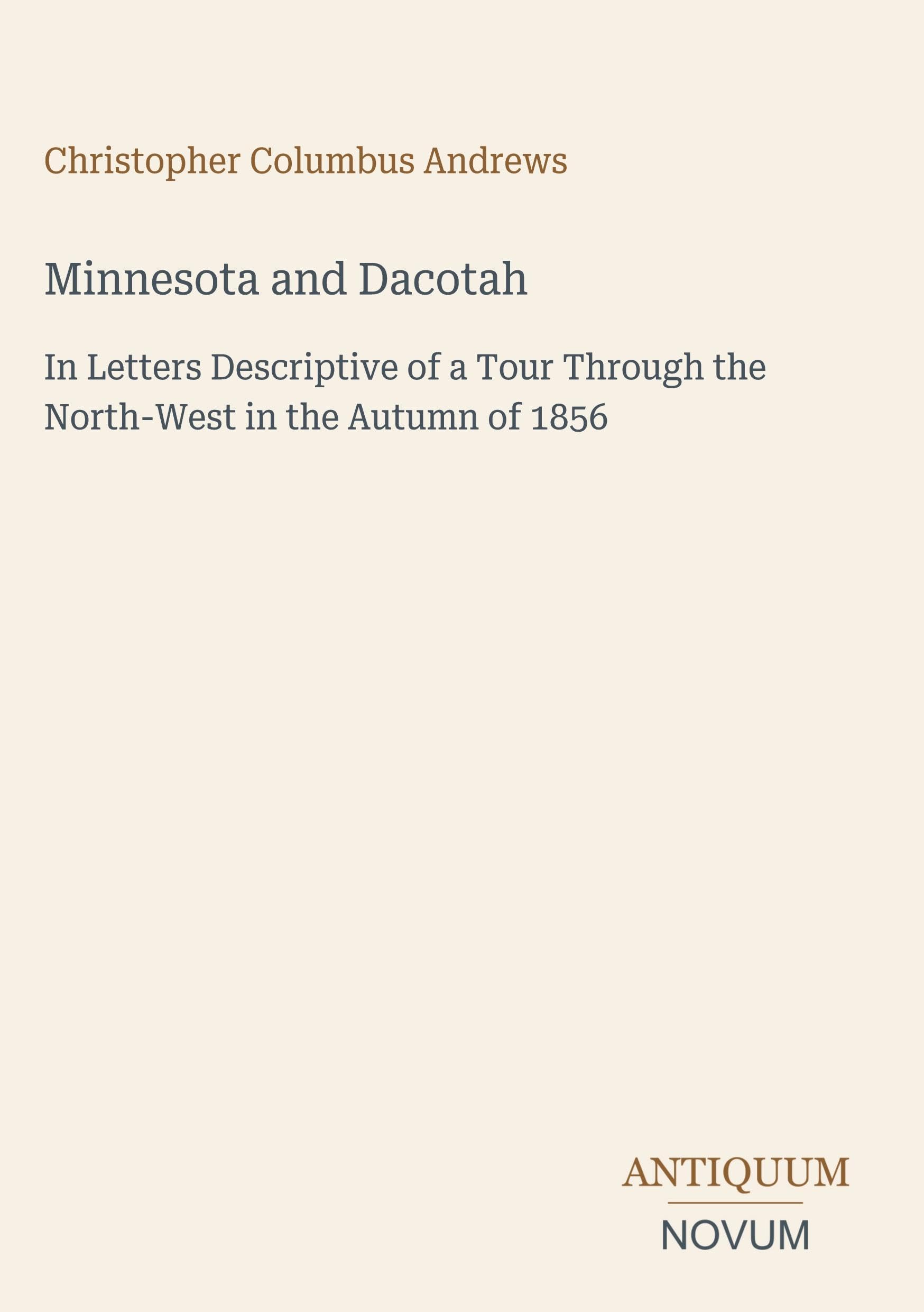 Minnesota and Dacotah