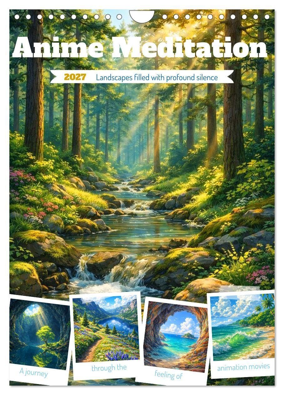 Anime Meditation (Wall Calendar 2027 DIN A4 portrait), CALVENDO 12 Month Wall Calendar: A calendar filled with quiet anime moments, in which ... of respite between scenes. (CALVENDO Nature)