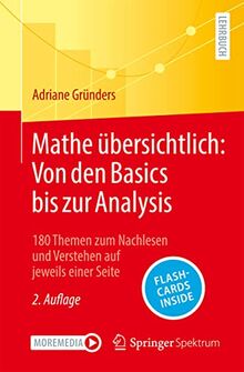 Mathe übersichtlich: Von den Basics bis zur Analysis: 180 Themen zum Nachlesen und Verstehen auf jeweils einer Seite