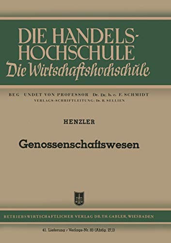 Genossenschaftswesen (German Edition)