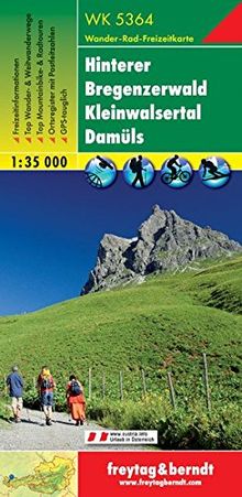 Freytag Berndt Wanderkarten, WK 5364, Hinterer Bregenzerwald - Kleinwalsertal - Damüls, GPS, UTM - Maßstab 1:35 000 (freytag & berndt Wander-Rad-Freizeitkarten)