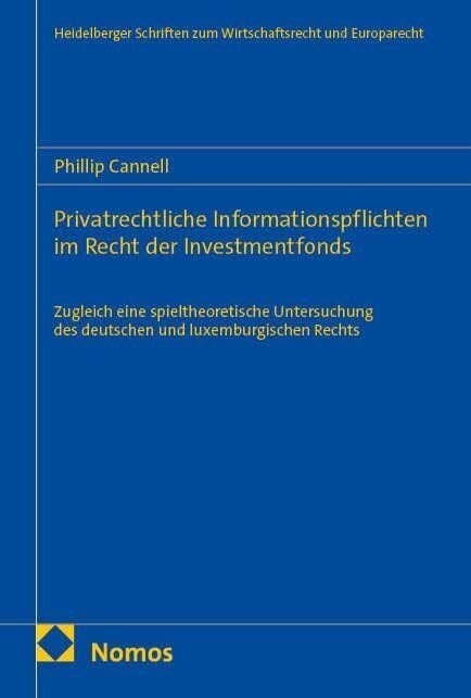 Privatrechtliche Informationspflichten im Recht der Investmentfonds
