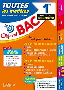 Toutes les matières 1re spécialités sciences éco : nouveaux programmes